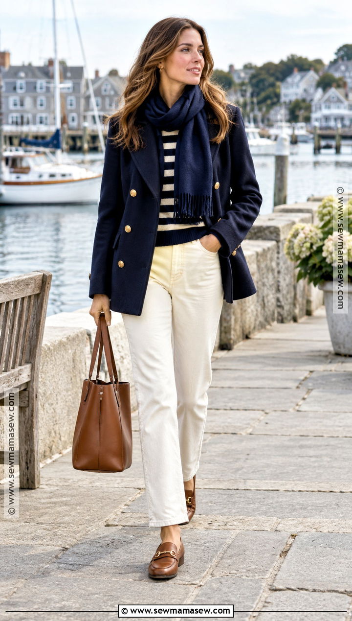 Ralph Lauren Peacoat And White Jeans Outfit - 25 ralph lauren fall outfits