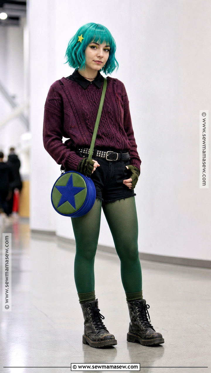 Ramona Flowers Cosplay With Green Hair And Star Clip - 35 Ramona Flowers Cosplay Ideas