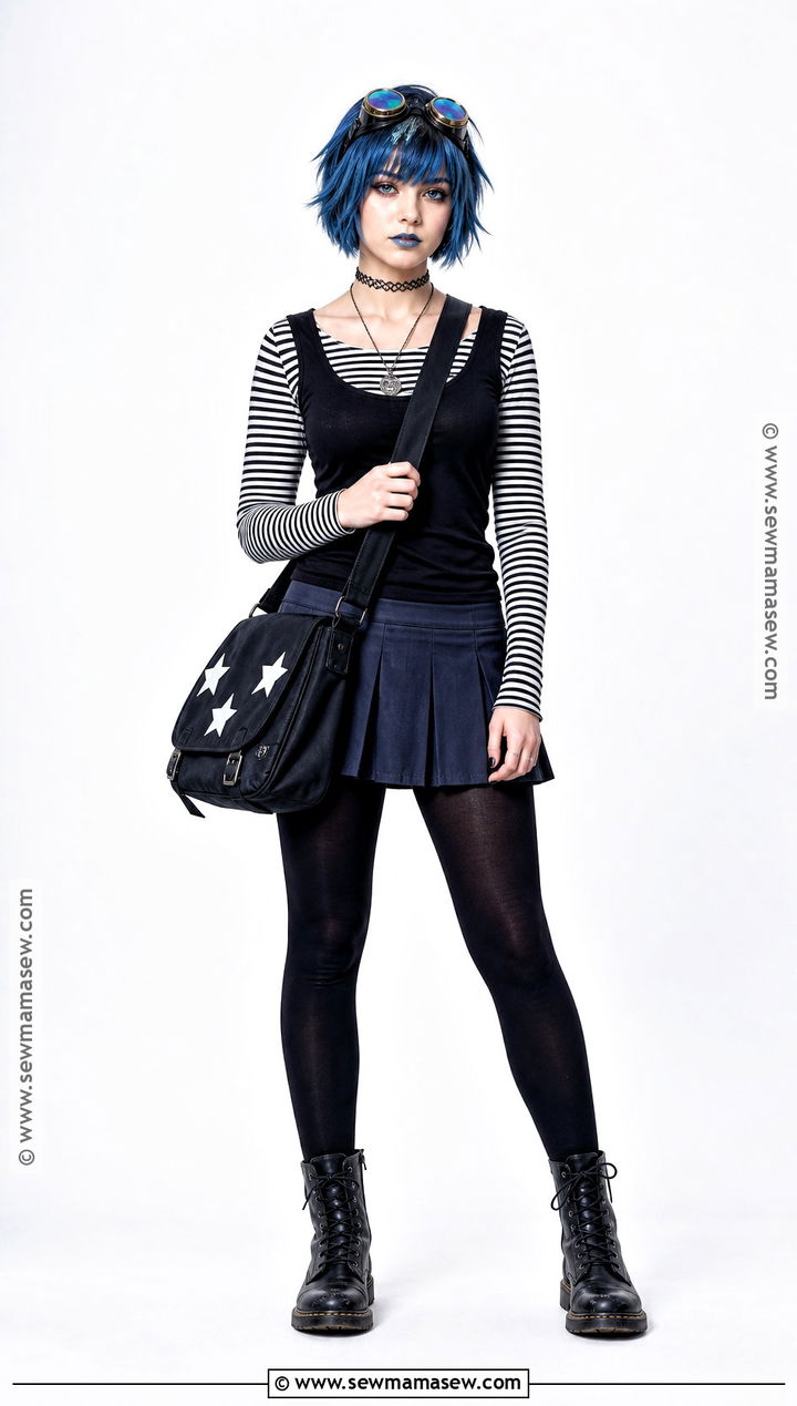 Ramona Flowers Costume With Blue Bob - 30 short hair costume ideas halloween