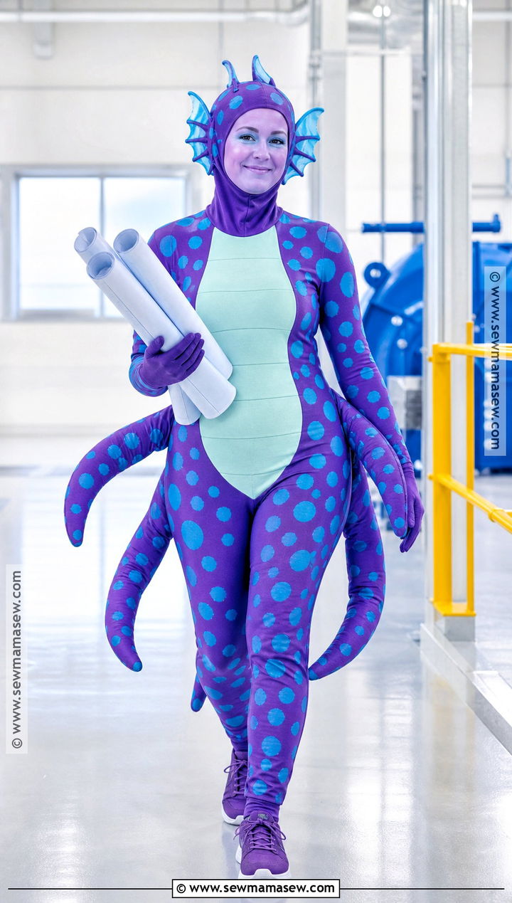 Randall Boggs Costume With Purple Scales - 30 monsters inc costume ideas