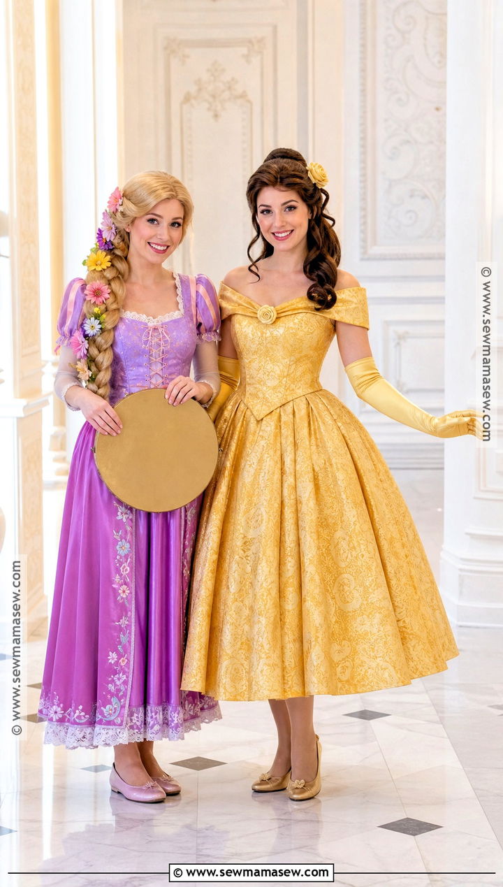 Rapunzel And Belle Costume - 30 brunette and blonde halloween costumes