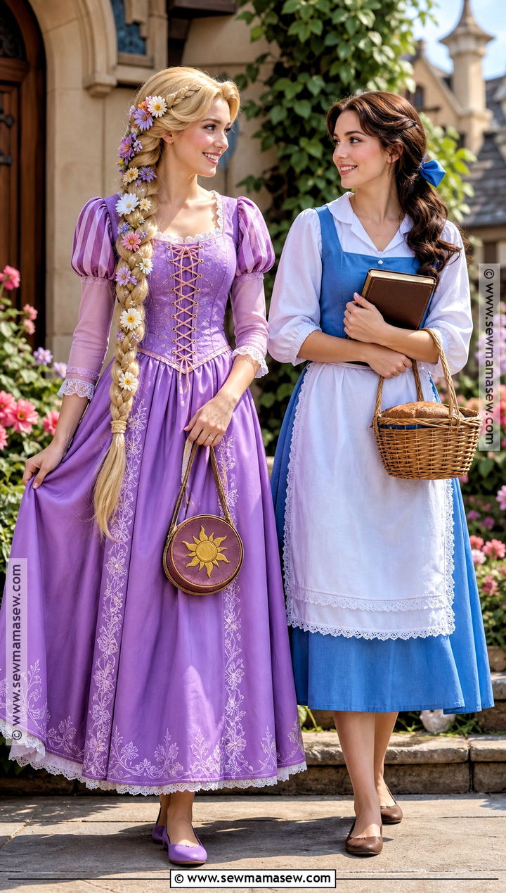 Rapunzel And Belle Princess Costume - 40 blonde and brunette halloween costumes