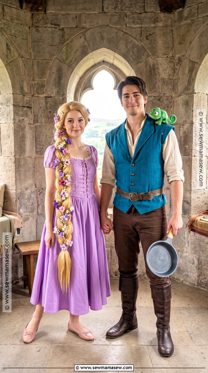 Rapunzel And Flynn Rider Couple Costume - 30 Disney Halloween Costumes for Couples