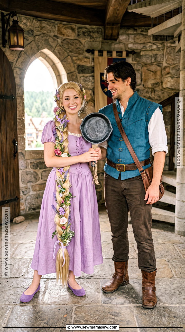 Rapunzel And Flynn Rider Couple Costume - 40 disney couple costumes