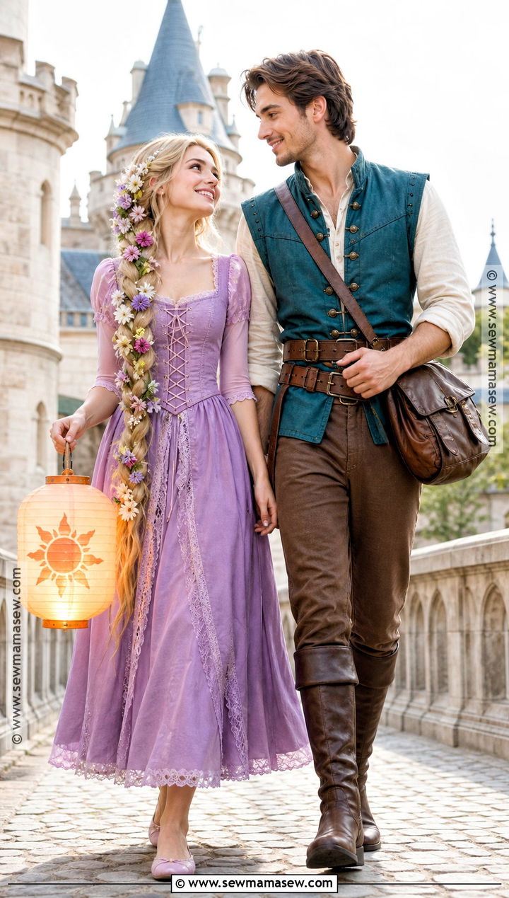 Rapunzel And Flynn Rider Couple Costume - 50 couple halloween costumes