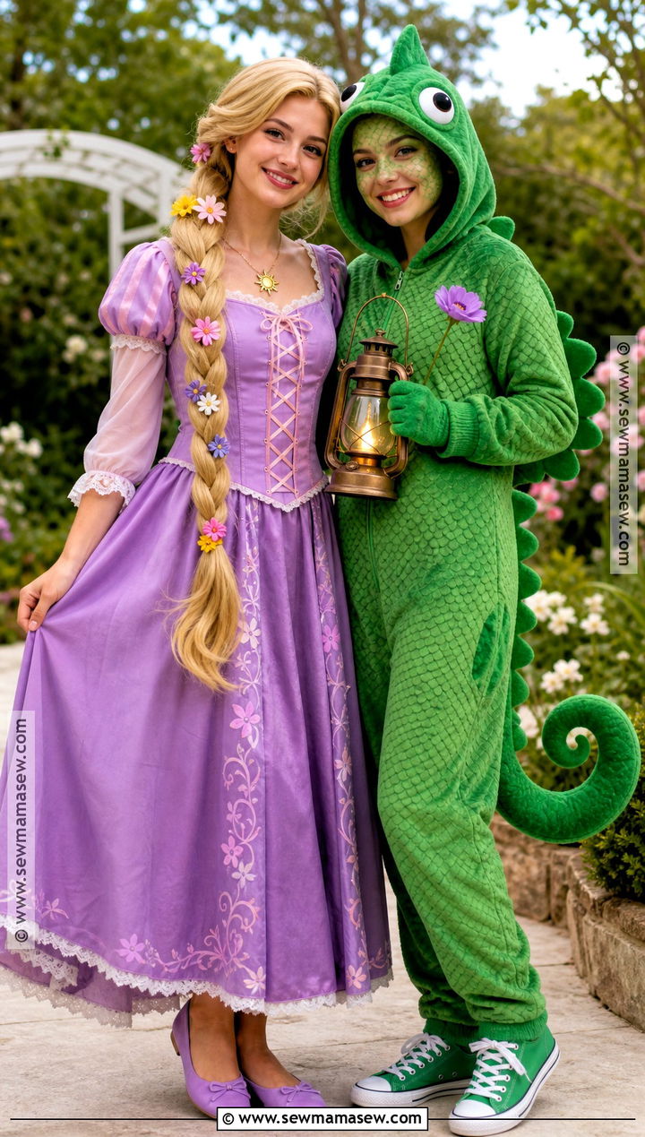 Rapunzel And Pascal Best Friend Costume - 35 tangled costume ideas