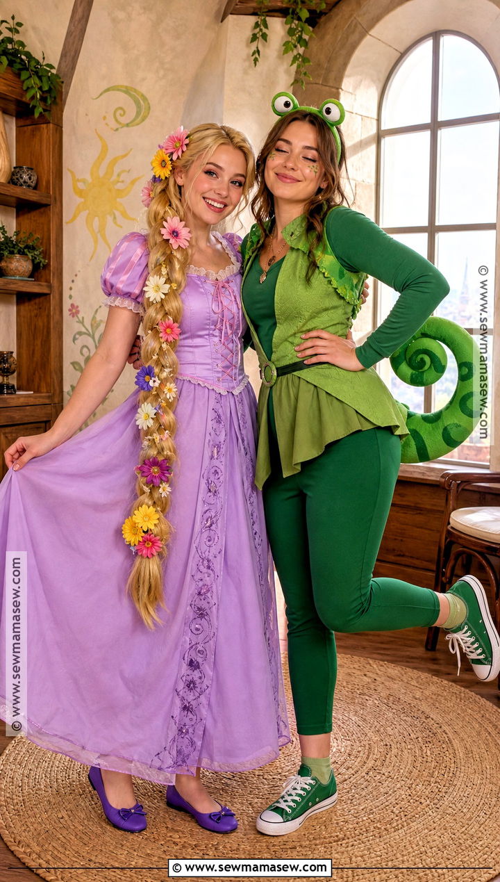 Rapunzel And Pascal Duo Costume - 35 duo costumes for girls for best friends