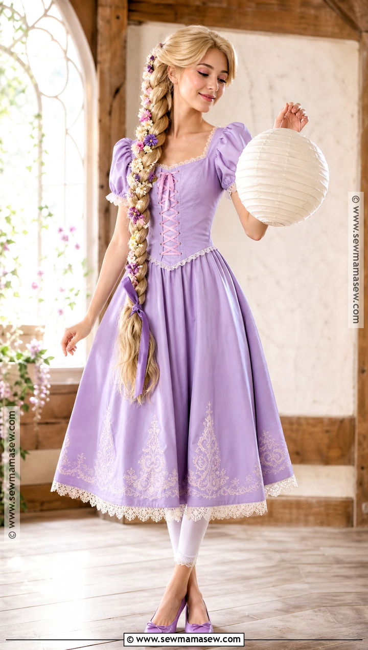 Rapunzel Costume With Long Braid - 45 world book day costumes