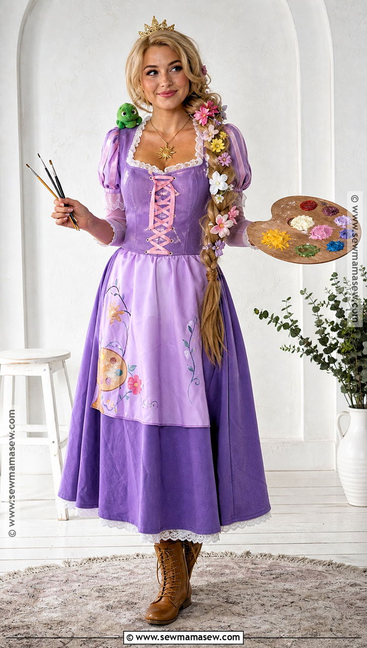 Rapunzel Costume With Paint Palette - 40 repunzle costume idea