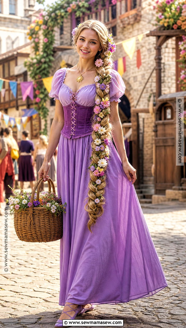 Rapunzel Festival Braid Costume - 40 disney princess halloween costumes