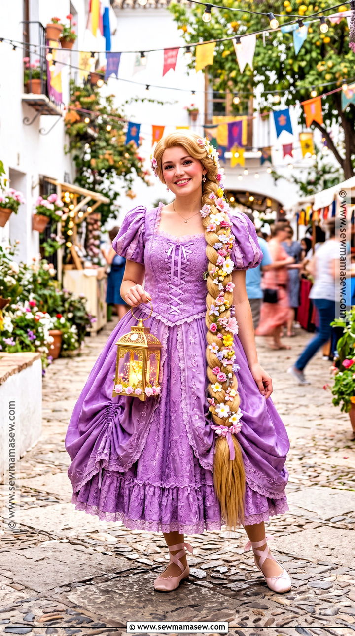 Rapunzel Flower Braid Costume - 45 disney princess costumes