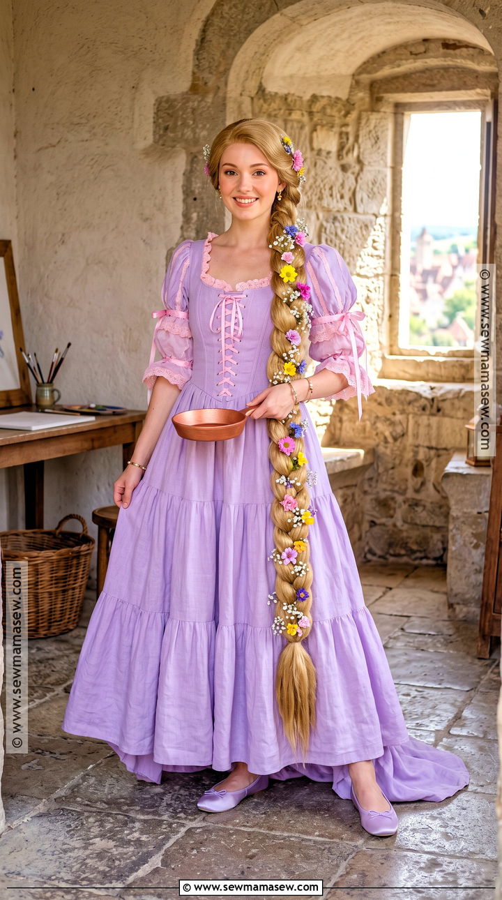 Rapunzel Purple Dress Costume - 30 Fairytale Characters Costumes