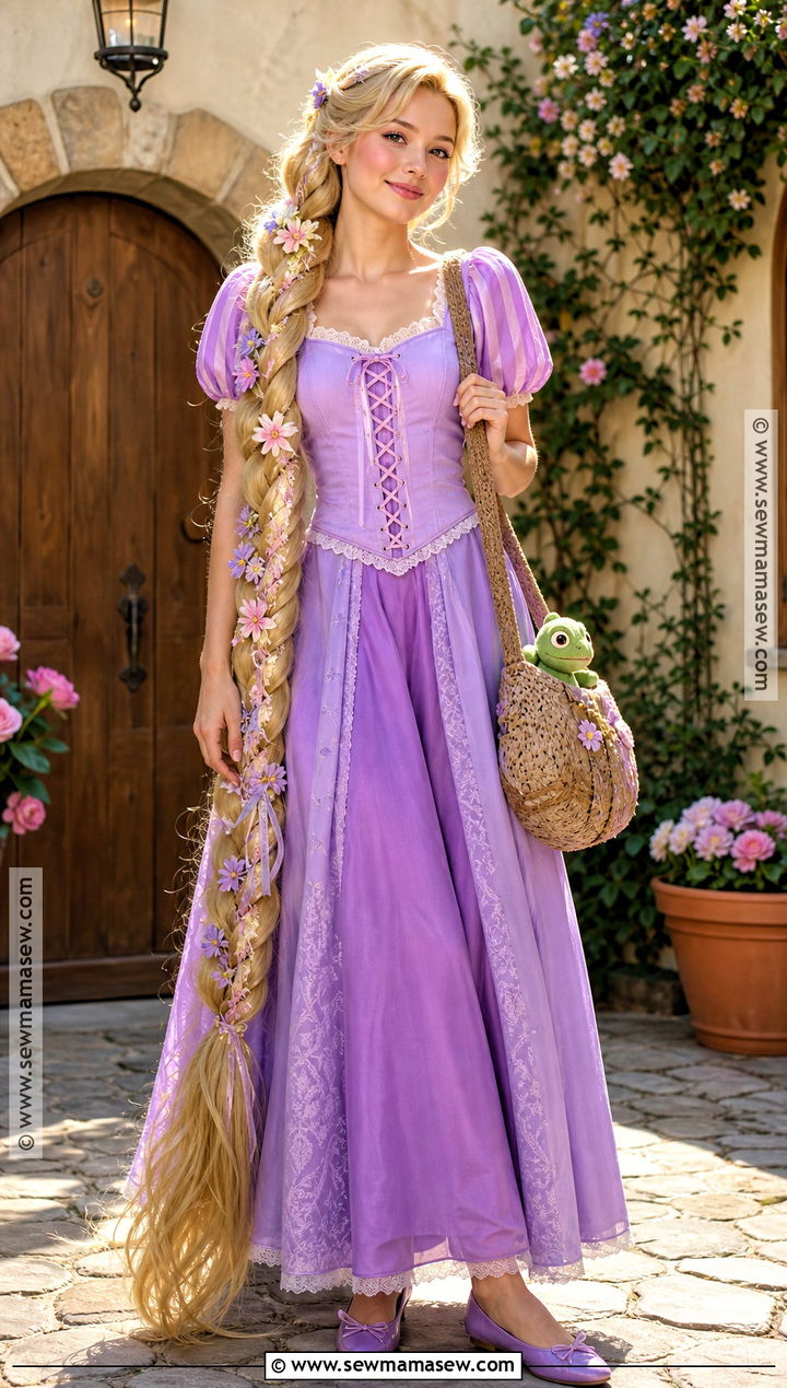 Rapunzel Purple Dress Costume - 30 halloween costumes blonde hair