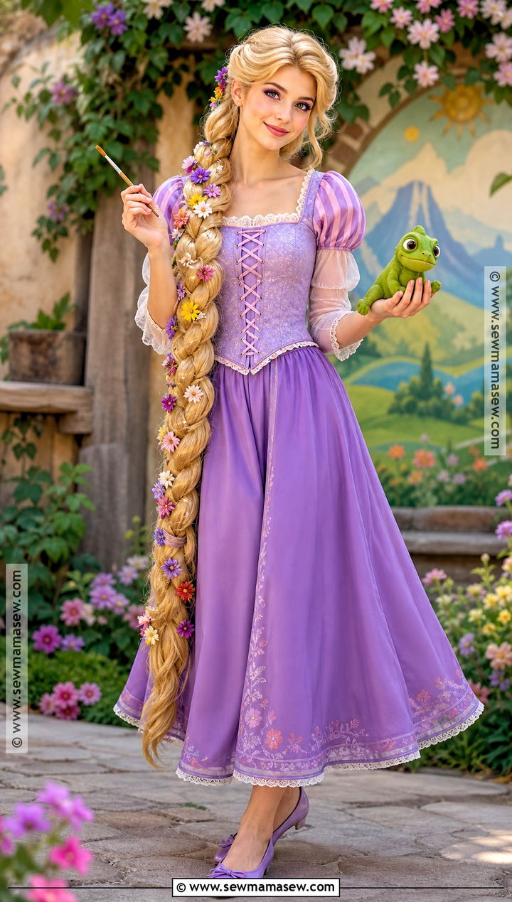 Rapunzel Purple Dress Costume - 35 blonde halloween costumes ideas