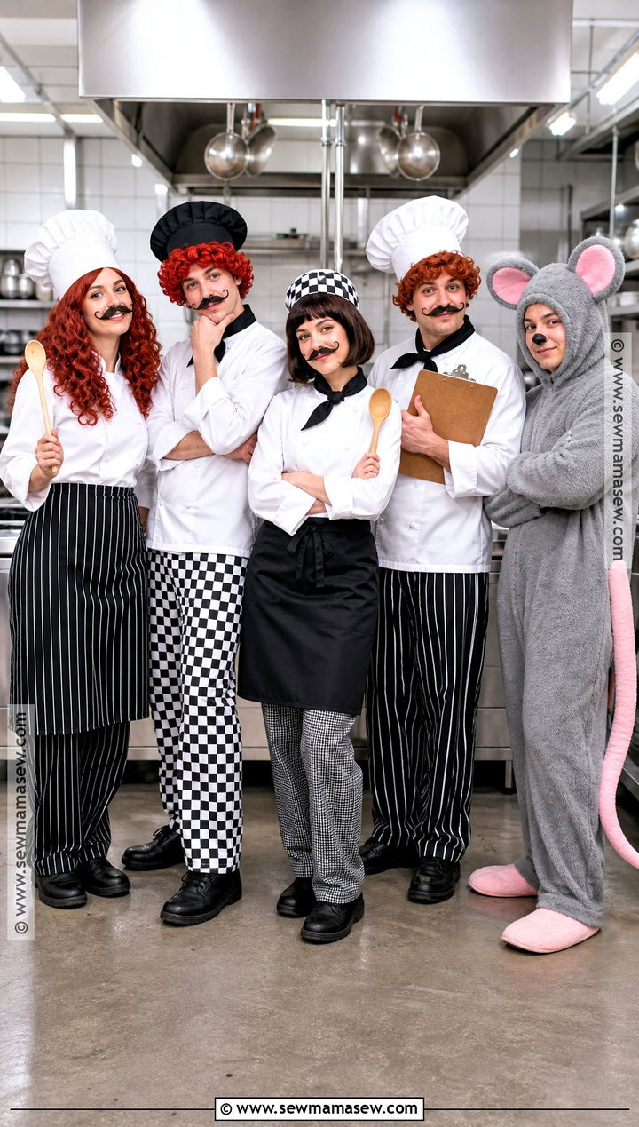 Ratatouille Kitchen Crew Group Costume - 30 Chef And Ratatouille Costume Ideas