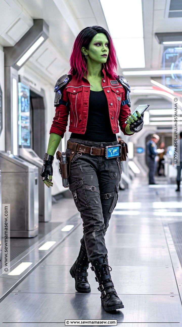 Ravager Gamora Costume With Red Jacket - 35 gamora costume ideas