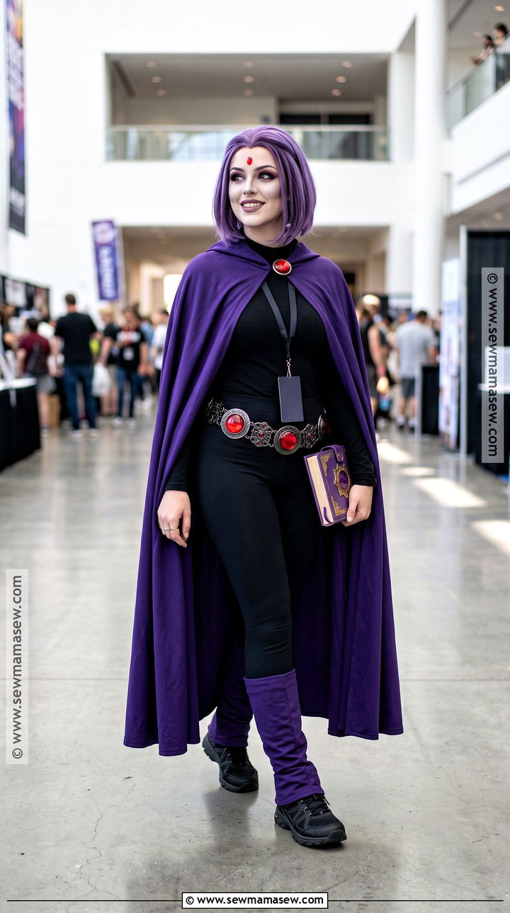 Raven Cosplay With Purple Cape - 30 unique cosplay ideas