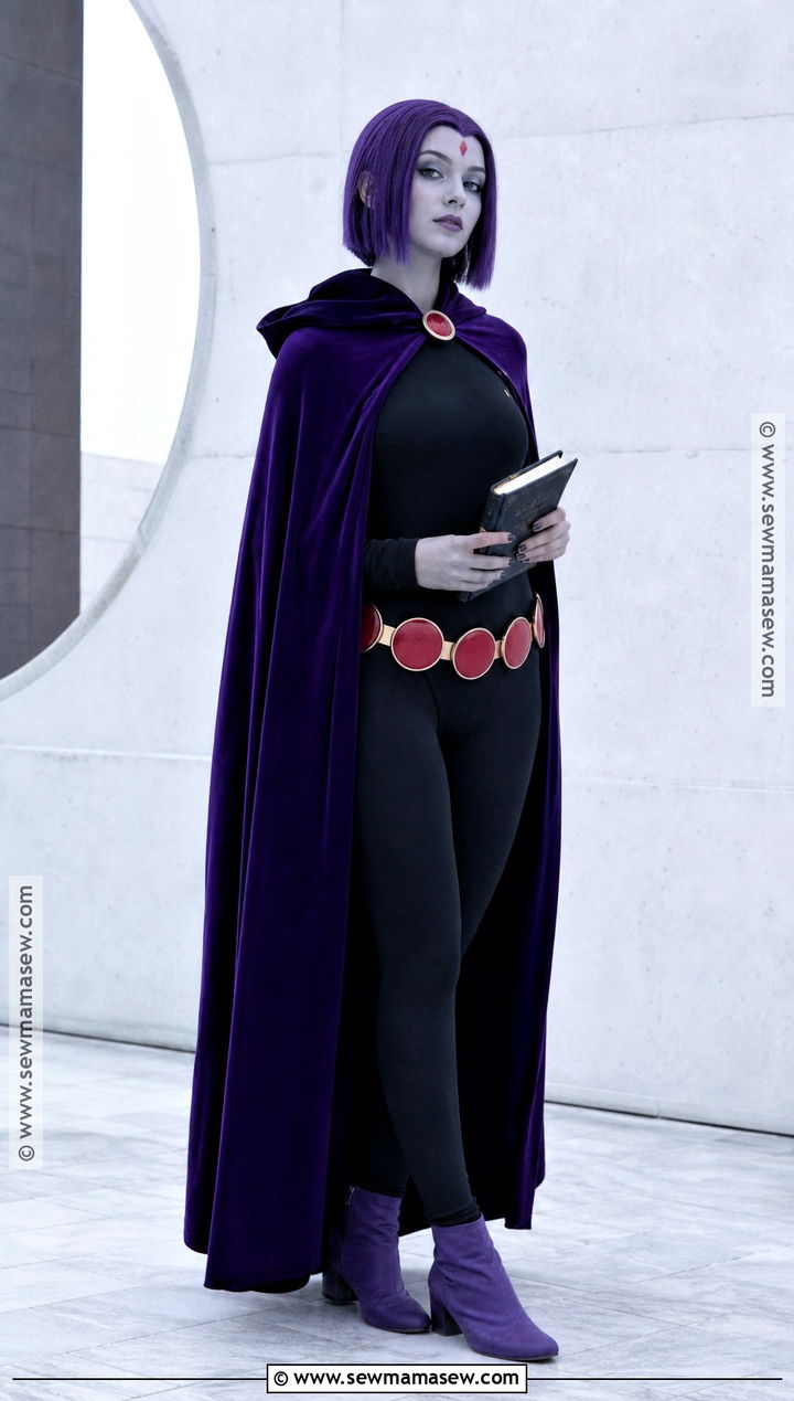 Raven Cosplay With Purple Cape - 35 simple cosplay ideas