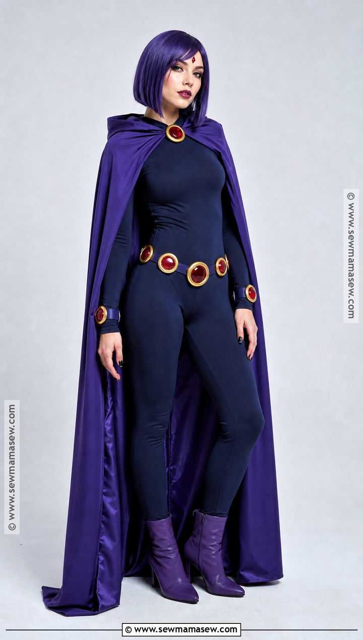 Raven Cosplay With Purple Cape - 30 short hair cosplay characters ideas