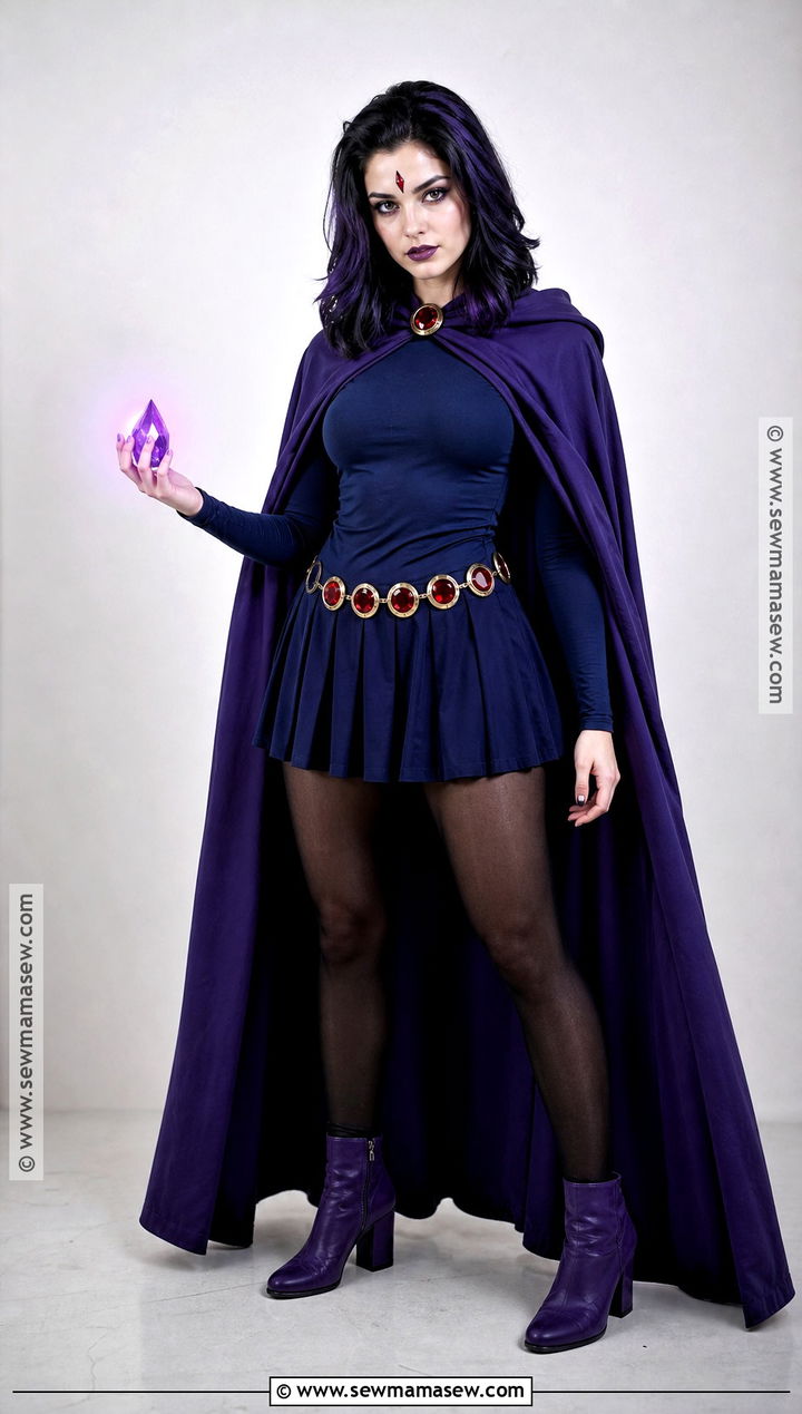 Raven Costume With Black Layered Hair - 35 black hair costume ideas