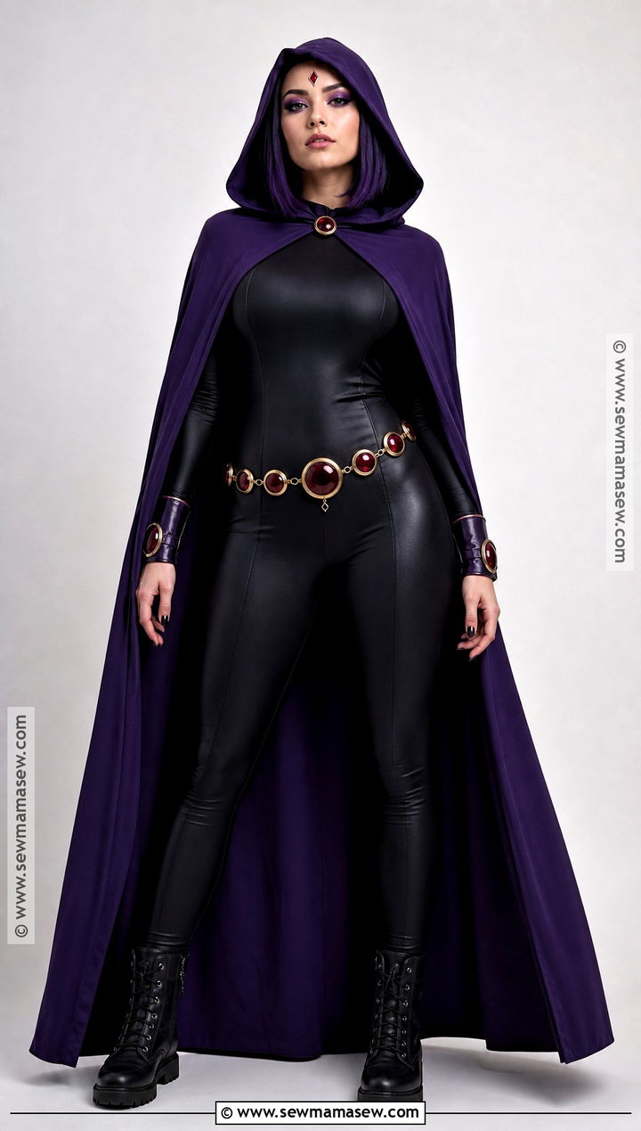 Raven Costume With Purple Cape - 30 superhero costumes for women