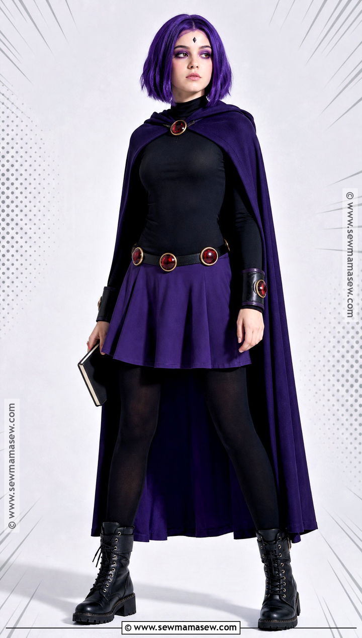 Raven Costume With Purple Cape - 30 teen costumes