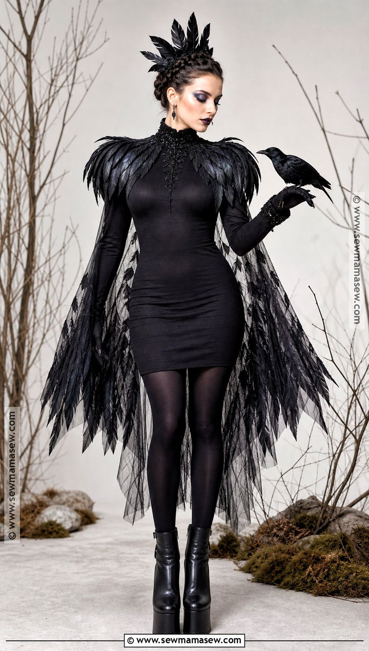 Raven Costume - 30 woman in black costume ideas