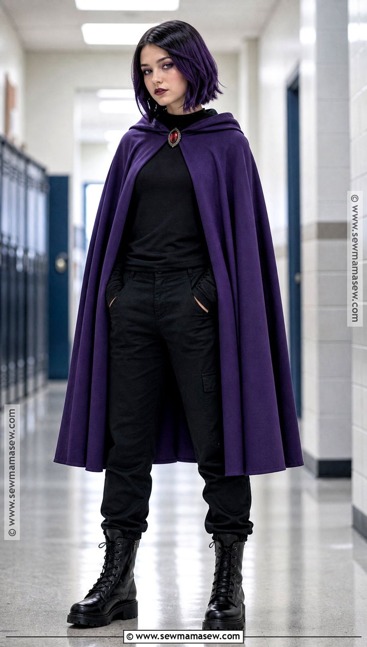 Raven Purple Cloak Costume - 30 high school halloween costumes