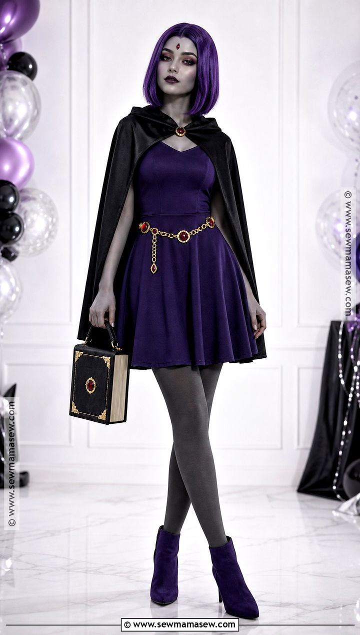 Raven Purple Dress Outfit - 30 Raven Teen Titans Go Outfit Halloween Ideas