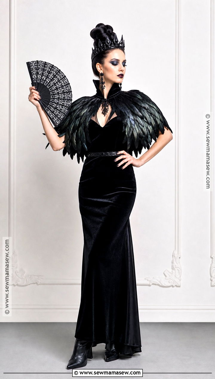 Raven Queen Costume With Feather Cape - 30 edgy halloween costume ideas