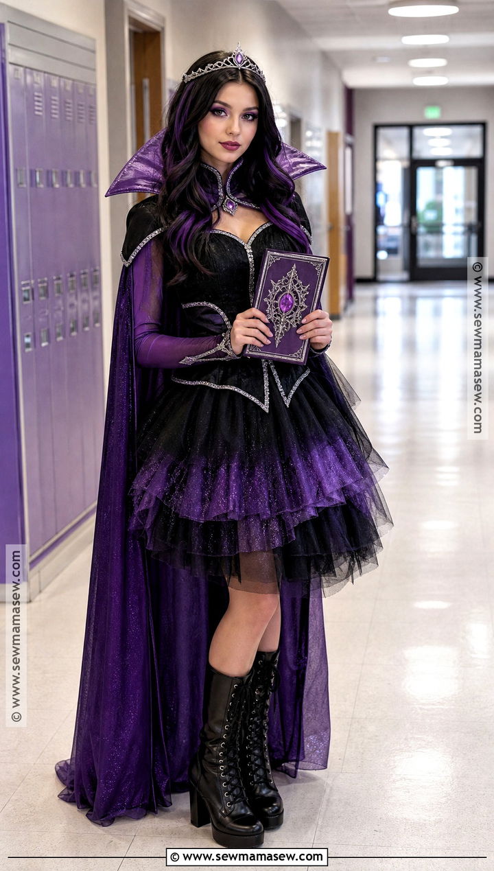 Raven Queen Costume With Purple Cape - 35 Ever After High Costumes