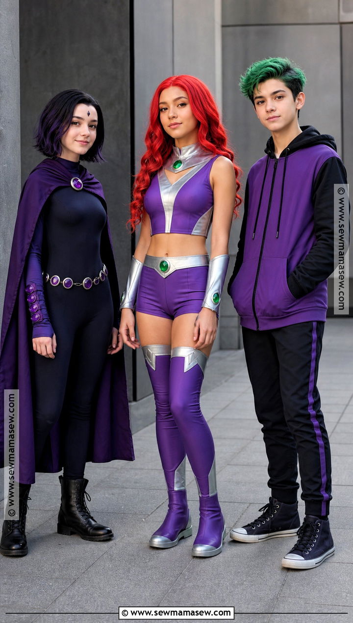 Raven Starfire And Beast Boy Trio Costume - 35 trio costume ideas for teens