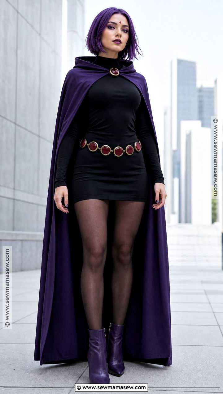 Raven Superhero Costume With Black Dress - 30 halloween costumes with black dress