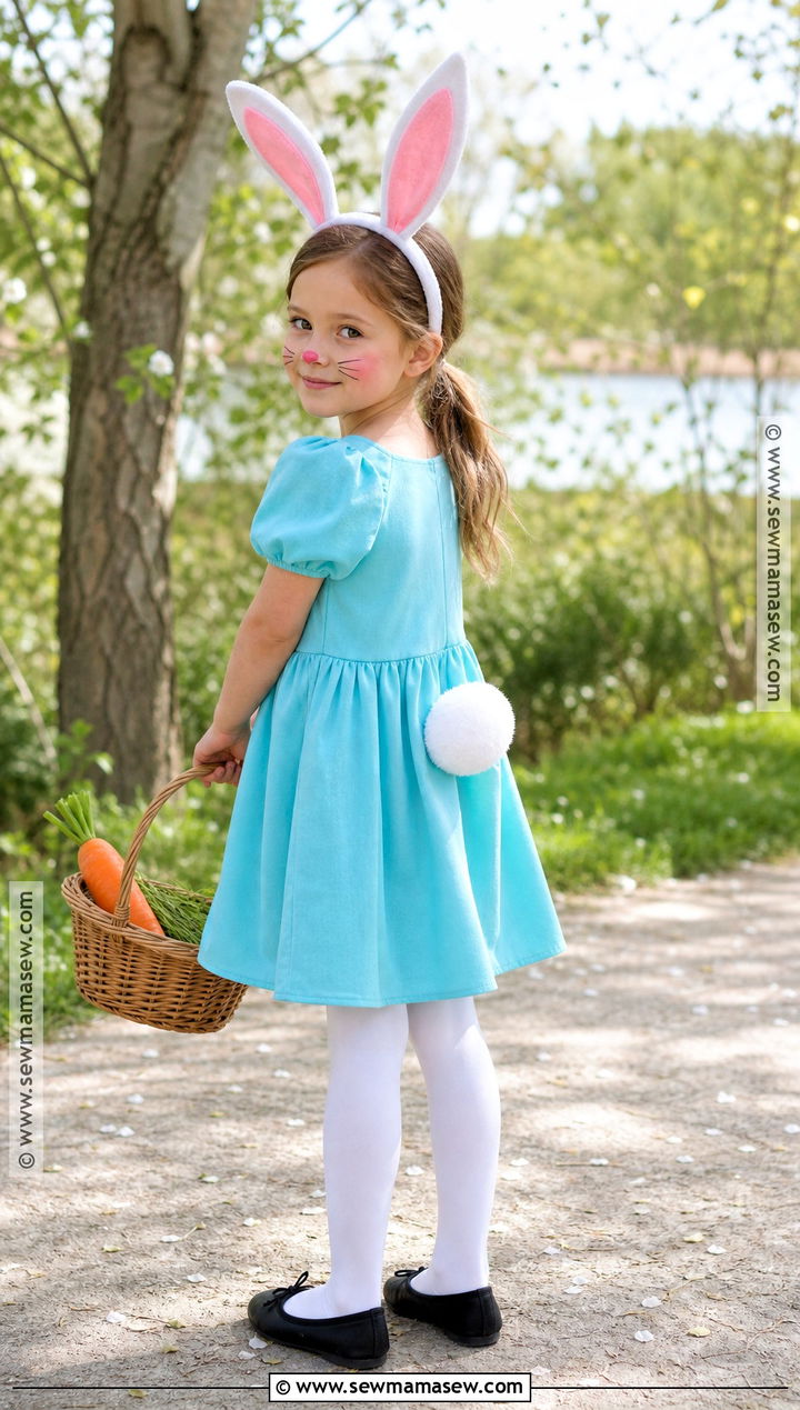 Rebecca Rabbit Costume With Turquoise Dress - 30 peppa pig costume ideas