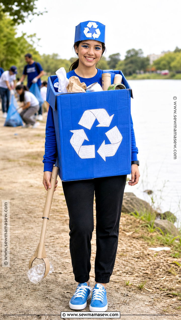 Recycle Bin Recycled Costume - 30 Recycled Costume Ideas