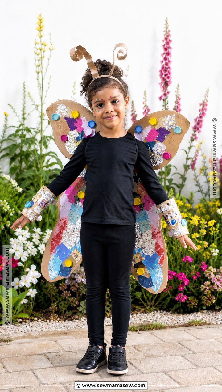 Recycled Butterfly Costume - 35 recycled costumes for kids