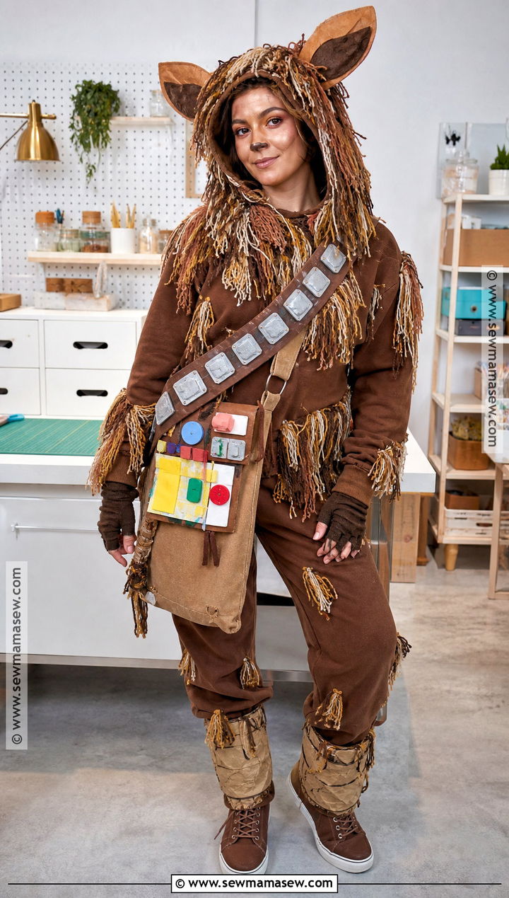 Recycled Chewbacca Costume With Cardboard Bandolier - 30 chewbacca costume ideas for women