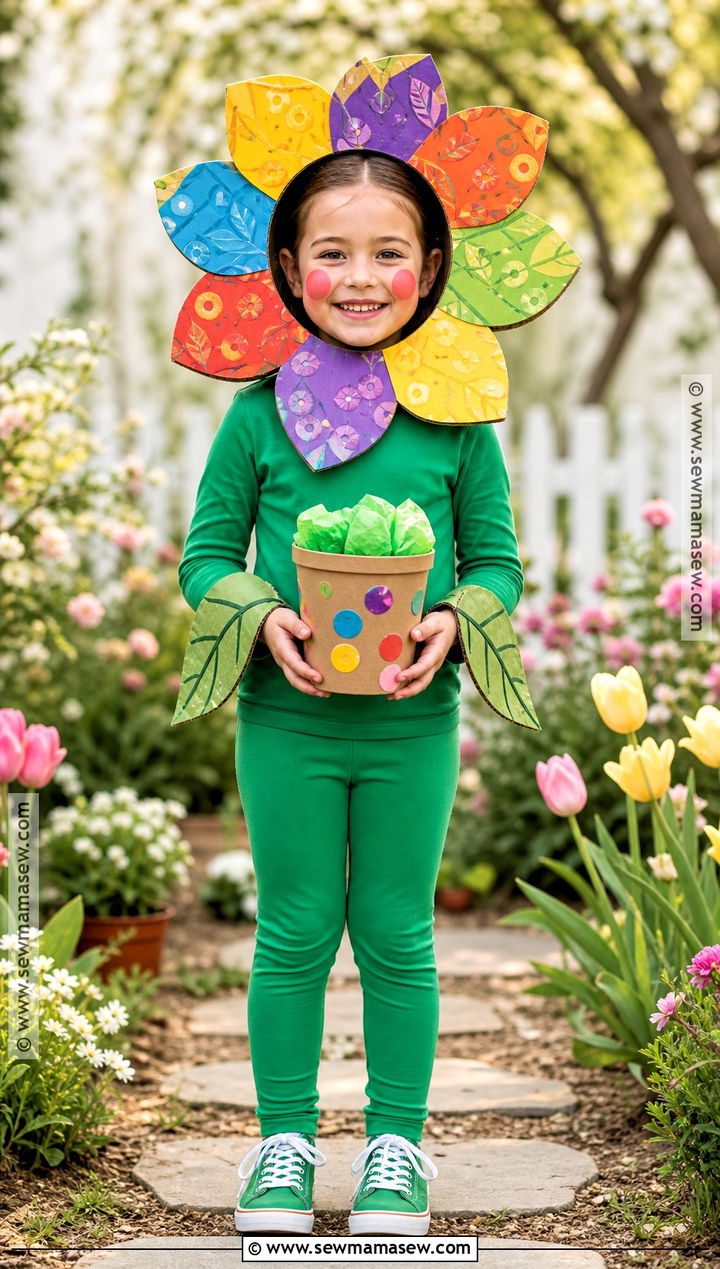 Recycled Flower Costume - 35 recycled costumes for kids