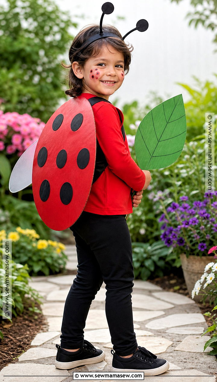 Recycled Ladybug Costume - 35 recycled costumes for kids