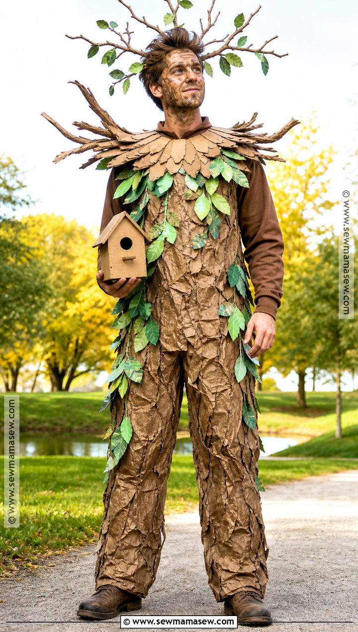 Recycled Materials Tree Costume - 30 recycled costume ideas for men