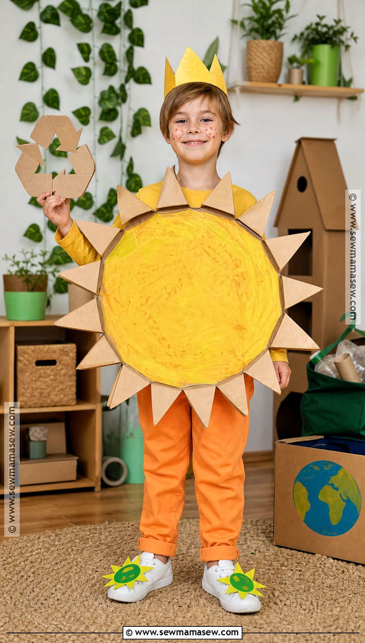 Recycled Paper Sun Costume - 30 sun costume ideas for kids