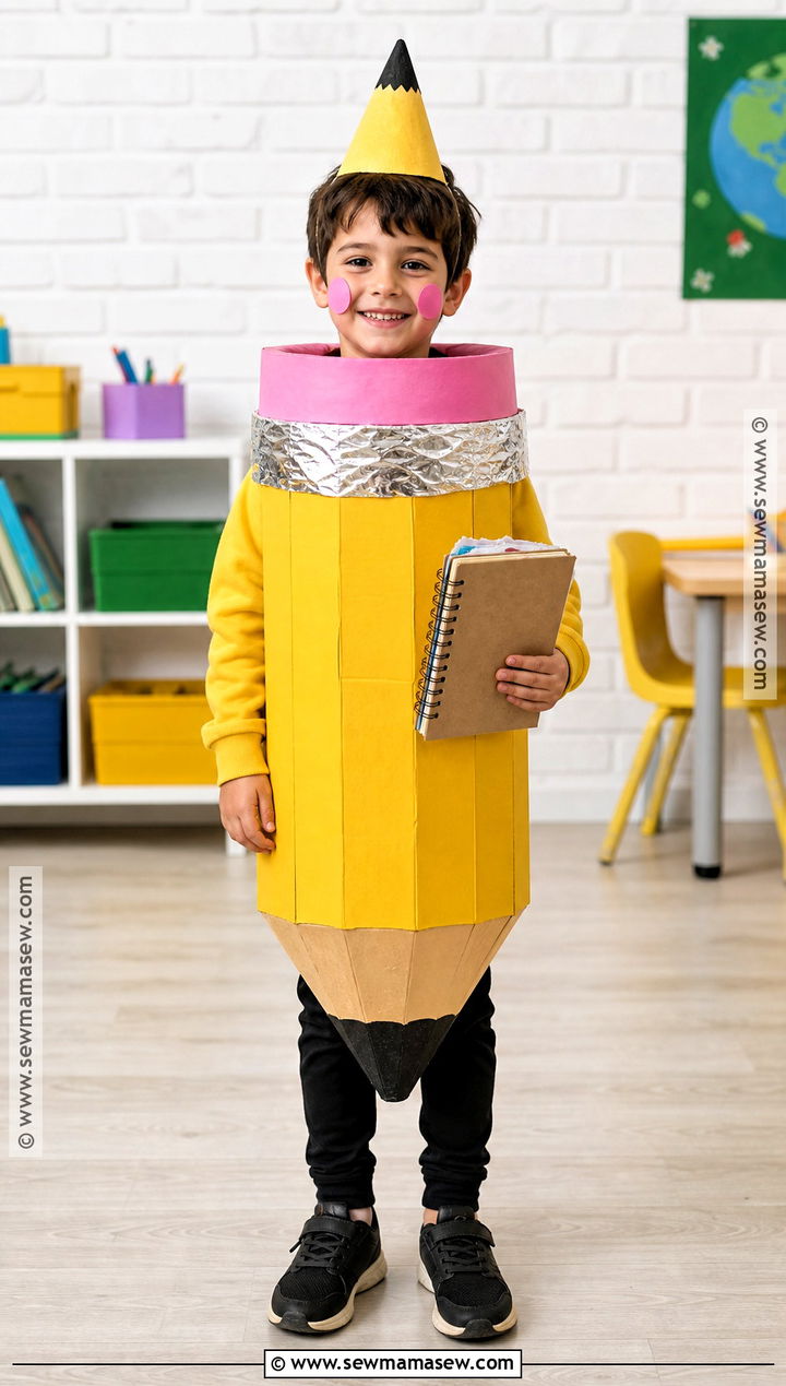 Recycled Pencil Costume - 35 recycled costumes for kids