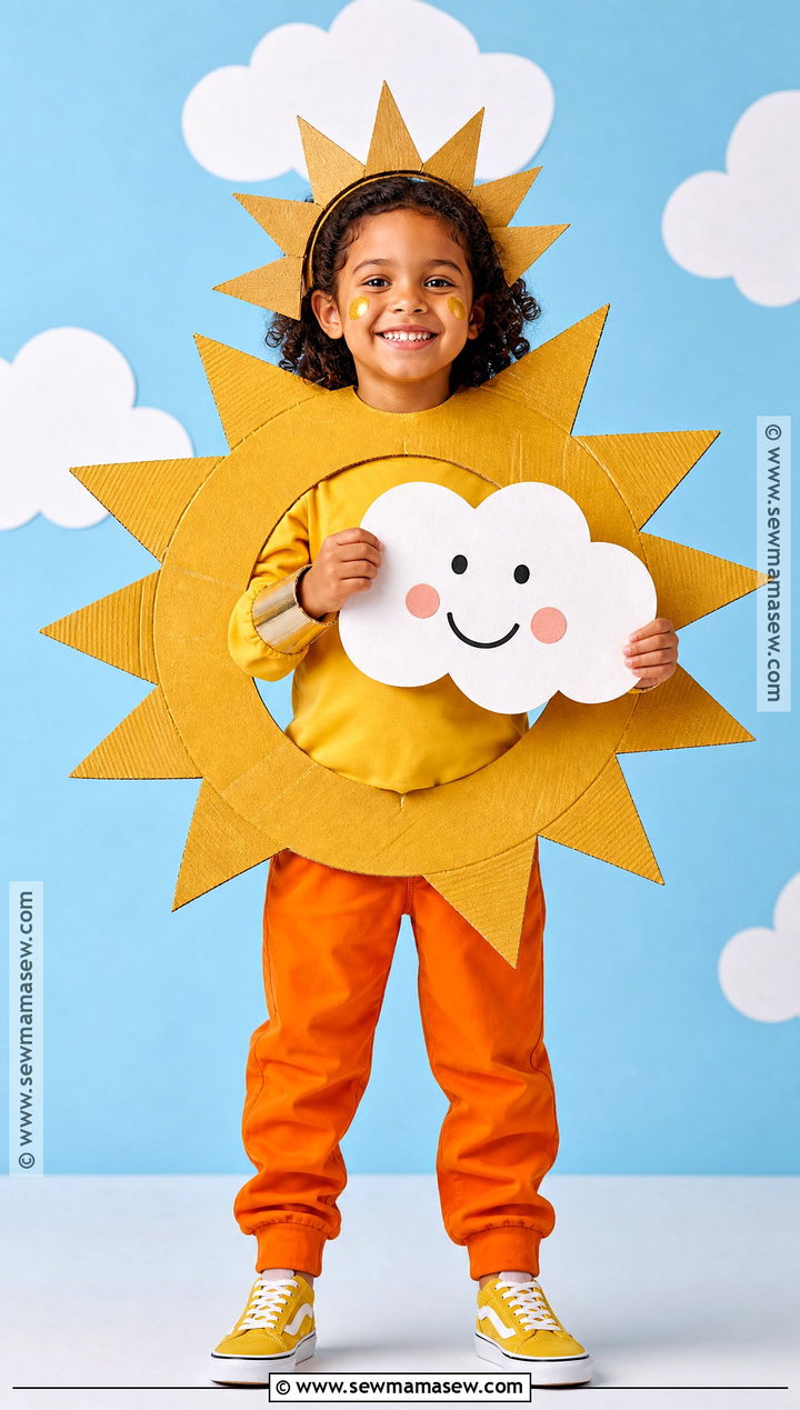 Recycled Sun Costume - 35 recycled costumes for kids
