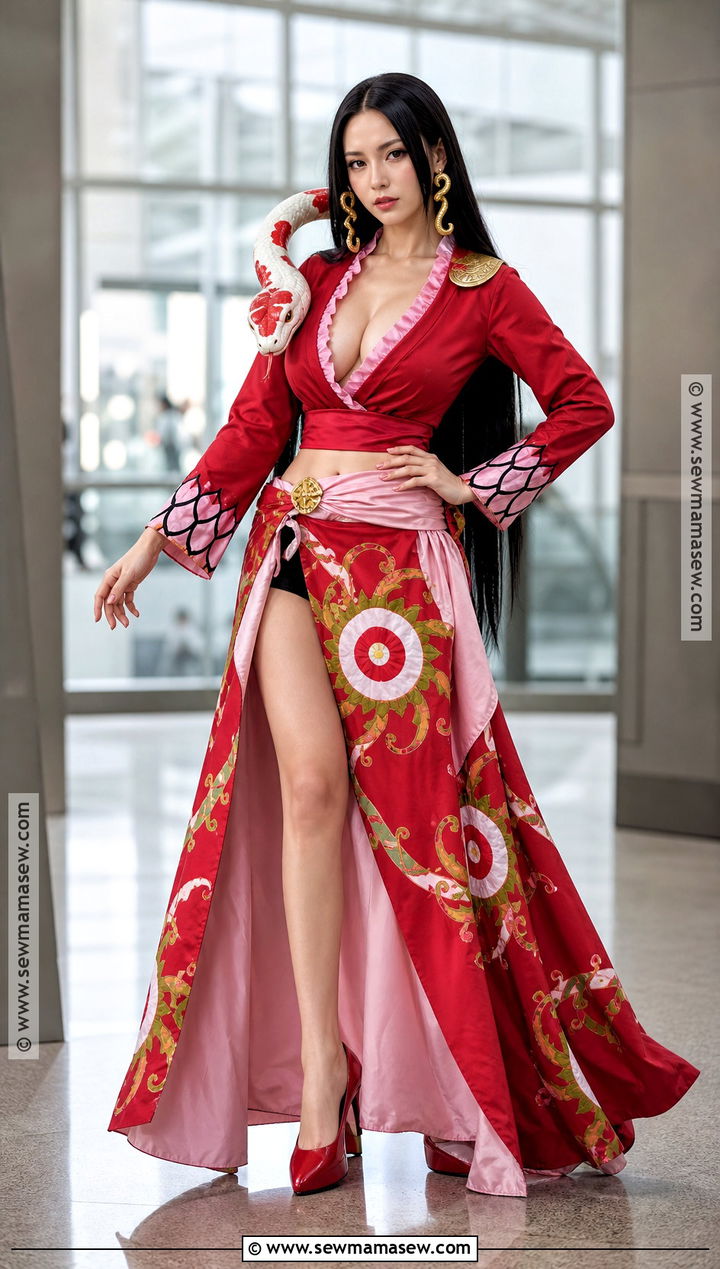 Red Amazon Lily Boa Hancock Cosplay Without Cape - 30 Boa Hancock Cosplay Ideas