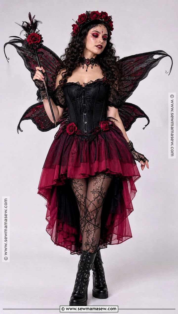 Red And Black Gothic Fairy Costume - 30 Gothic Fairy Costume Ideas
