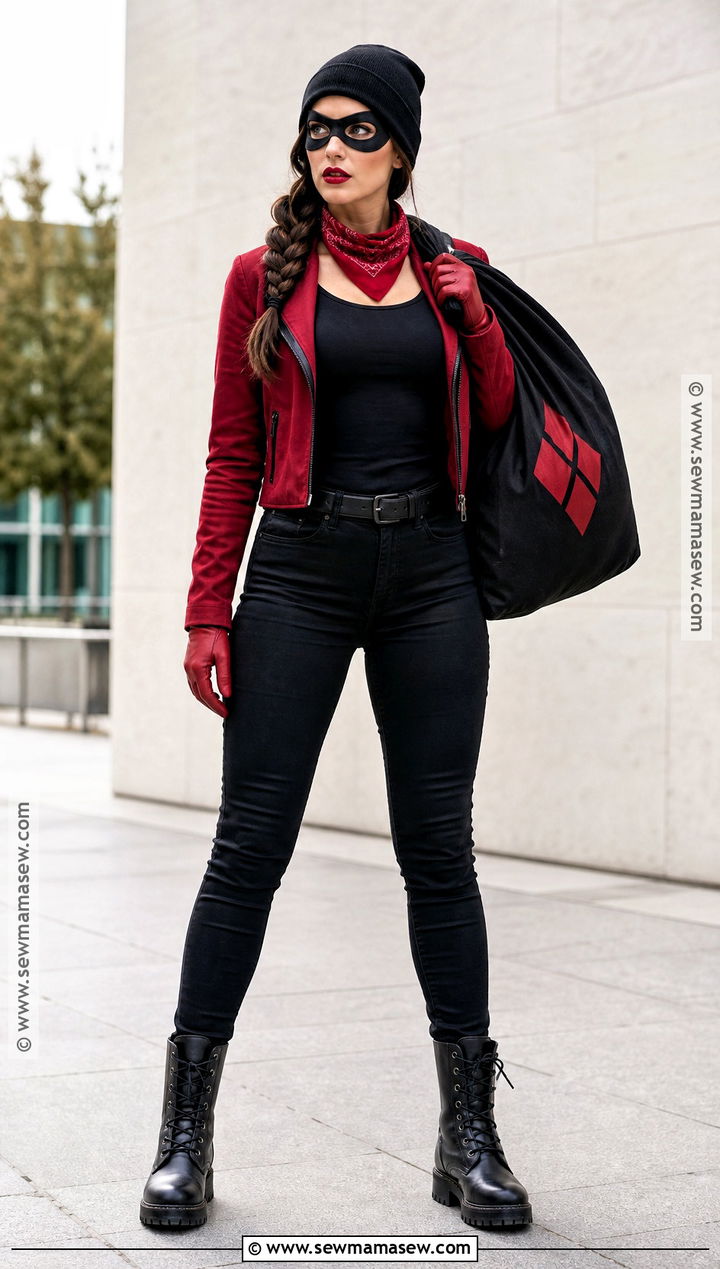 Red And Black Robber Costume - 30 Robber Costume Ideas for Women