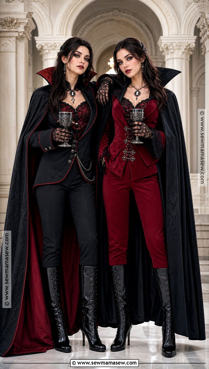 Red And Black Vampire Best Friend Costume - 40 matching costumes for best friends