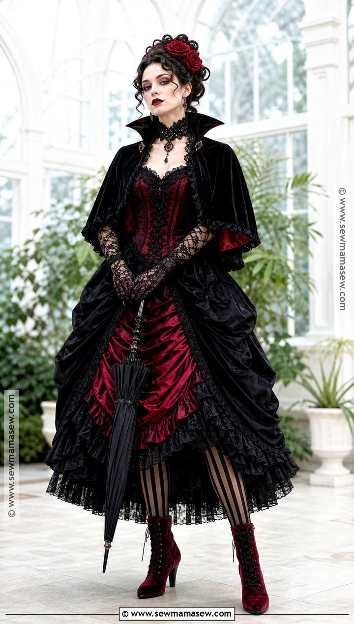 Red And Black Victorian Vampire Costume - 30 vampire dress victorian ideas