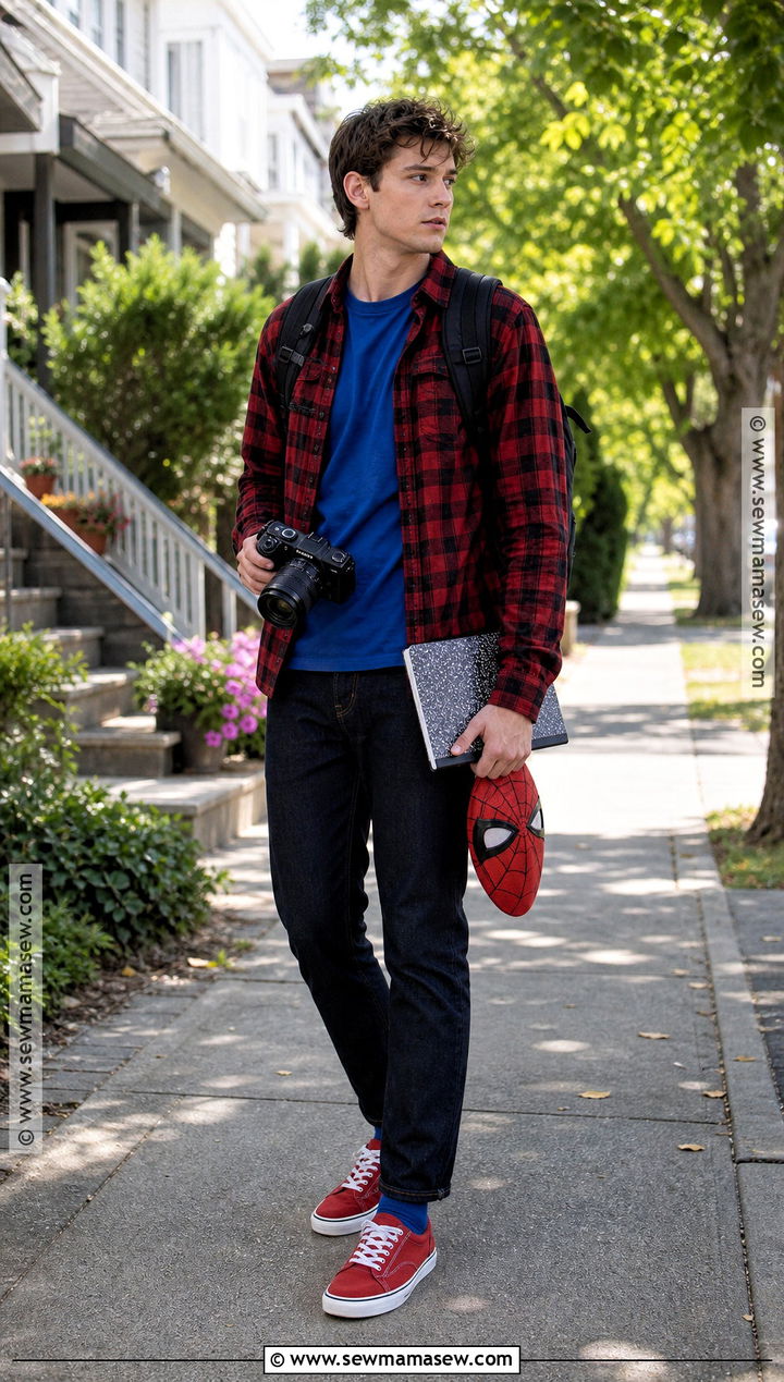 Red And Blue Layered Peter Parker Costume - 30 peter parker costume ideas