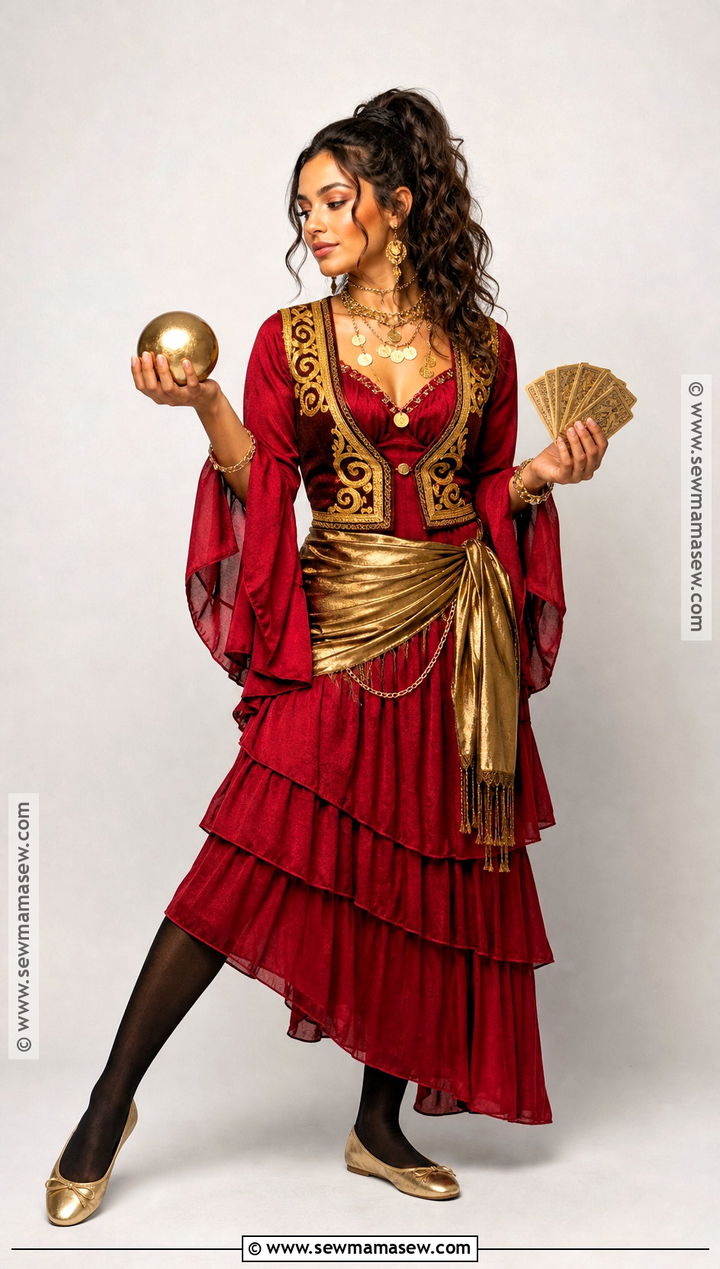 Red And Gold Fortune Teller Costume - 45 fortune teller costume ideas